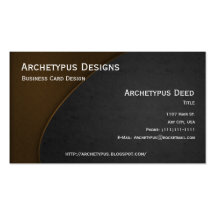 Brown on Grey Curves Business Card Style 3