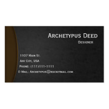 Brown on Grey Curves Business Card Style 4