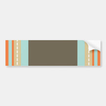 Brown & Orange Monogram Bumper Stickers