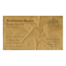 Brown Paper Business Card Templates