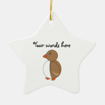 Brown penguin christmas ornament