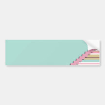 Brown & Pink Stripes Bumper Sticker