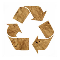 Brown Recycle Sign posters