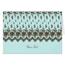 Brown Rose Lace A7 Greeting Card (Mint)