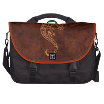 Brown Stone Climbing Gecko Laptop Bag