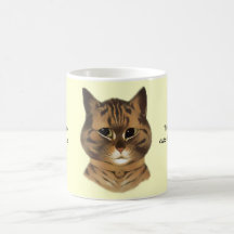 Brown Tabby Cat Quote Gift Mug