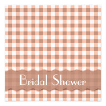 Brown Tea Party Bridal Shower Invitation