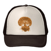 Brown trucker hat w/ tree design