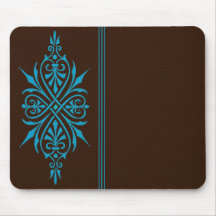 Brown turquoise flair mousepads