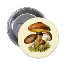Brown Vintage Mushroom Button