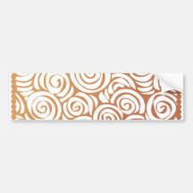 Brown Vintage Swirl bumper sticker