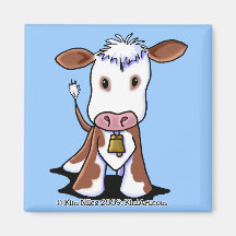 Brown & White Cow Refrigerator Magnets