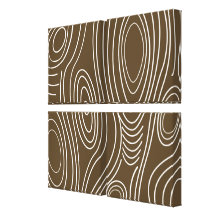 Brown Wood Grain Abstract Modern Art Gallery Wrapped Canvas