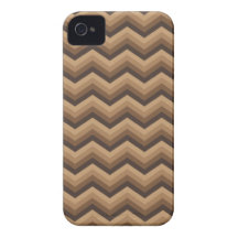 Brown Zig Zag Cool Unique Pattern iPhone 4 Cases