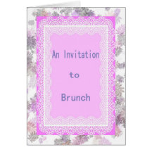 Brunch Invitation, Lavender and Lace Card