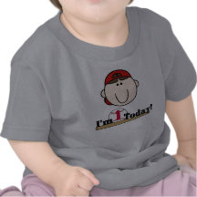 Brunette Baseball First Birthday Tshirt