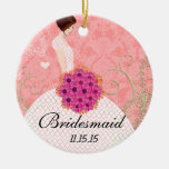 Brunette Birdesmaid Gifts You Choose Colours Ornament