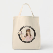 Brunette PopChiX Girl Tote Bags