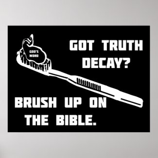 Christian Poster: Brush Up On The Bible