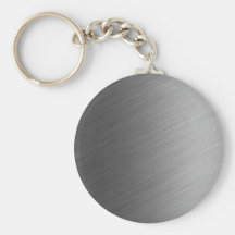 Brushed Aluminium Metal Look Keychain