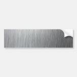 Brushed Aluminium Metallic Textured Bumper Sticker