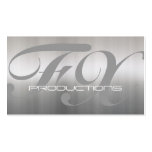 Brushed Aluminium Stainless Steel Textured Business Cards