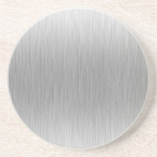 Brushed Aluminium Stainless Steel Textured Coaster