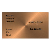 Brushed Copper Business Card Templates