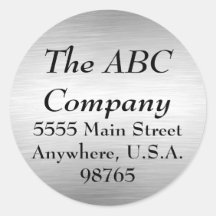 Brushed Metal Address Labels Stickers