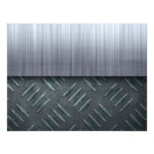 Brushed Metal Diamond Plate Template Custom Announcement