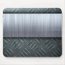Brushed Metal Diamond Plate Template Mouse Mats