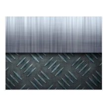 Brushed Metal Diamond Plate Template Postcards