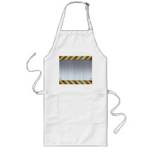 Brushed Metal Hazard Construction Layout Aprons