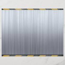 Brushed Metal Hazard Construction Layout Full Color Flyer
