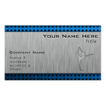 Brushed Metal-look Ballet Business Cards