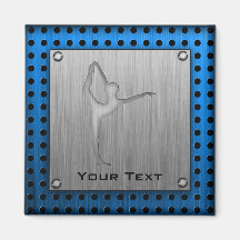 Brushed Metal-look Ballet Fridge Magnet