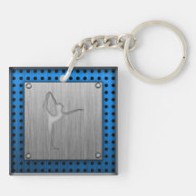 Brushed Metal-look Ballet Key Chain