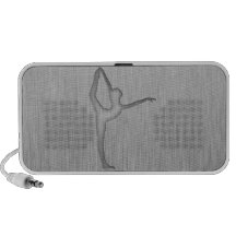 Brushed Metal-look Ballet Laptop Speaker