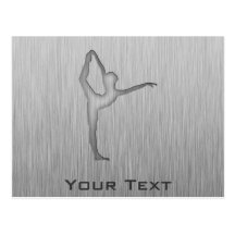 Brushed Metal-look Ballet Post Cards