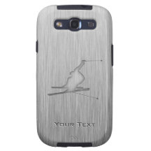 Brushed Metal-look Snow Skiing Galaxy SIII Case