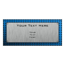 Brushed Metal-look Snow Skiing Personalised Rack Card