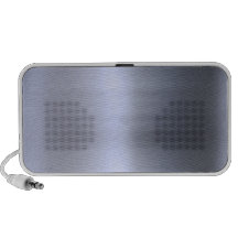 Brushed Silver Metal Textured iPhone Speaker