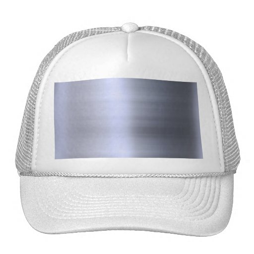 Brushed Silver Metal Textured Mesh Hats