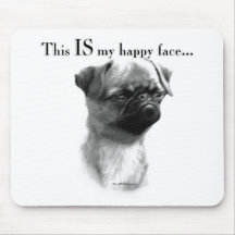 Brussels Griffon Happy Face Mouse Mats