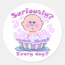 Bubble Bath Round Sticker