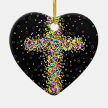 Bubble Cross. Christmas Ornament