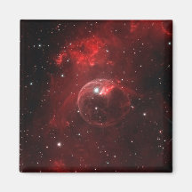 Bubble nebula in space fridge magnets