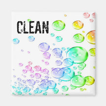 bubbles clen dirty Dishwasher Magnets