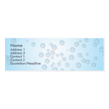 Bubbles - Skinny Business Card Templates