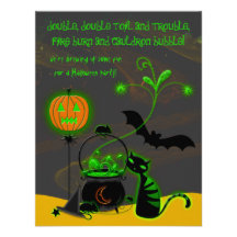 Bubbling Cauldron Halloween Party Invitation